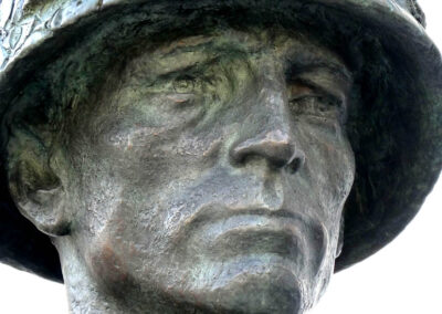 The Eisenhower Memorial sculptures by Sergey Eylanbekov installed at the Eisenhower Memorial site in Washington D.C.