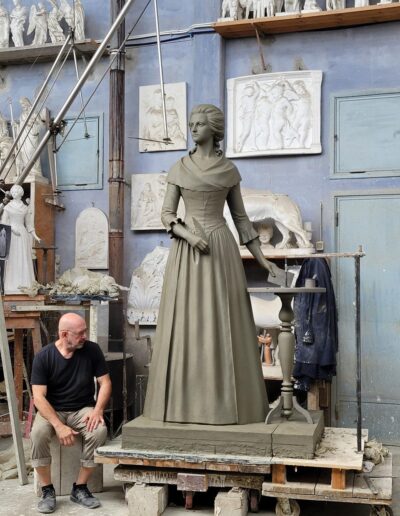 Sculpted by Sergey Eylanbekov, this statue honors Abigail Adams; Second First Lady of the United States; The wife and closest collaborator of President John Adams; A pioneering advocate for women’s rights.