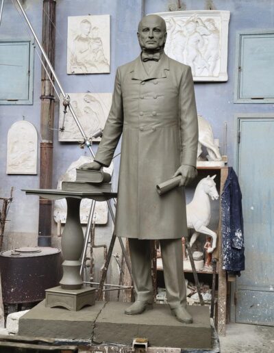 Sergey Eylanbekov’s sculpture of the sixth U.S. President John Quincy Adams at the John Quincy Adams Park, Quincy, MA.