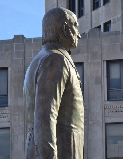 Sergey Eylanbekov’s sculpture of the sixth U.S. President John Quincy Adams at the John Quincy Adams Park, Quincy, MA.