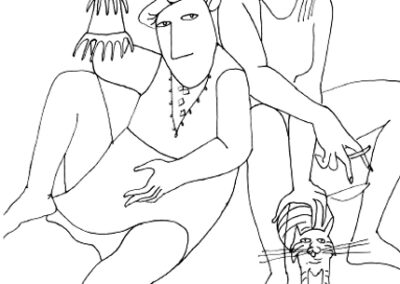 DRAWINGS puppet-and-cat