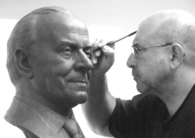 Bronze portrait-bust of former President Heydar Aliyev by Sergey Eylanbekov is unveiled at the Embassy of the Republic of Azerbaijan in Washington DC