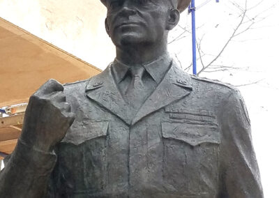 The Eisenhower Memorial sculptures by Sergey Eylanbekov installed at the Eisenhower Memorial site in Washington D.C.