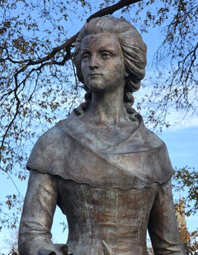 Sculpted by Sergey Eylanbekov, this statue honors Abigail Adams; Second First Lady of the United States; The wife and closest collaborator of President John Adams; A pioneering advocate for women’s rights.