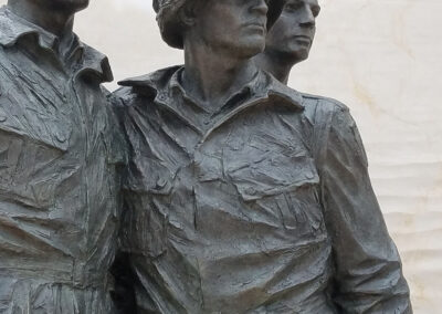 The Eisenhower Memorial sculptures by Sergey Eylanbekov installed at the Eisenhower Memorial site in Washington D.C.