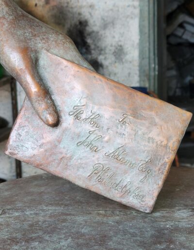 Sculpted by Sergey Eylanbekov, this statue honors Abigail Adams; Second First Lady of the United States; The wife and closest collaborator of President John Adams; A pioneering advocate for women’s rights.