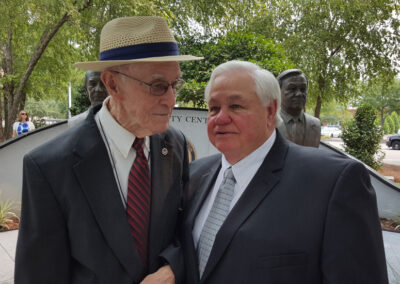 Portrait busts of Mayor John Bourne and Mayor Keith Summey of North Charleston, SC