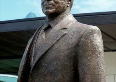 Monument to President Heydar Aliyev, Azerbaijan Diplomatic Academy (ADA), Baku, Azerbaijan