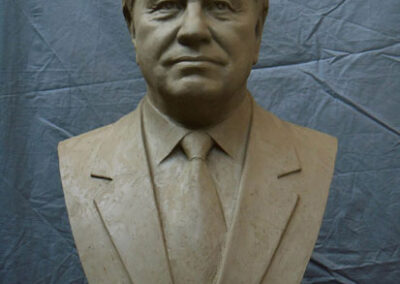 Portrait busts of Mayor John Bourne and Mayor Keith Summey of North Charleston, SC